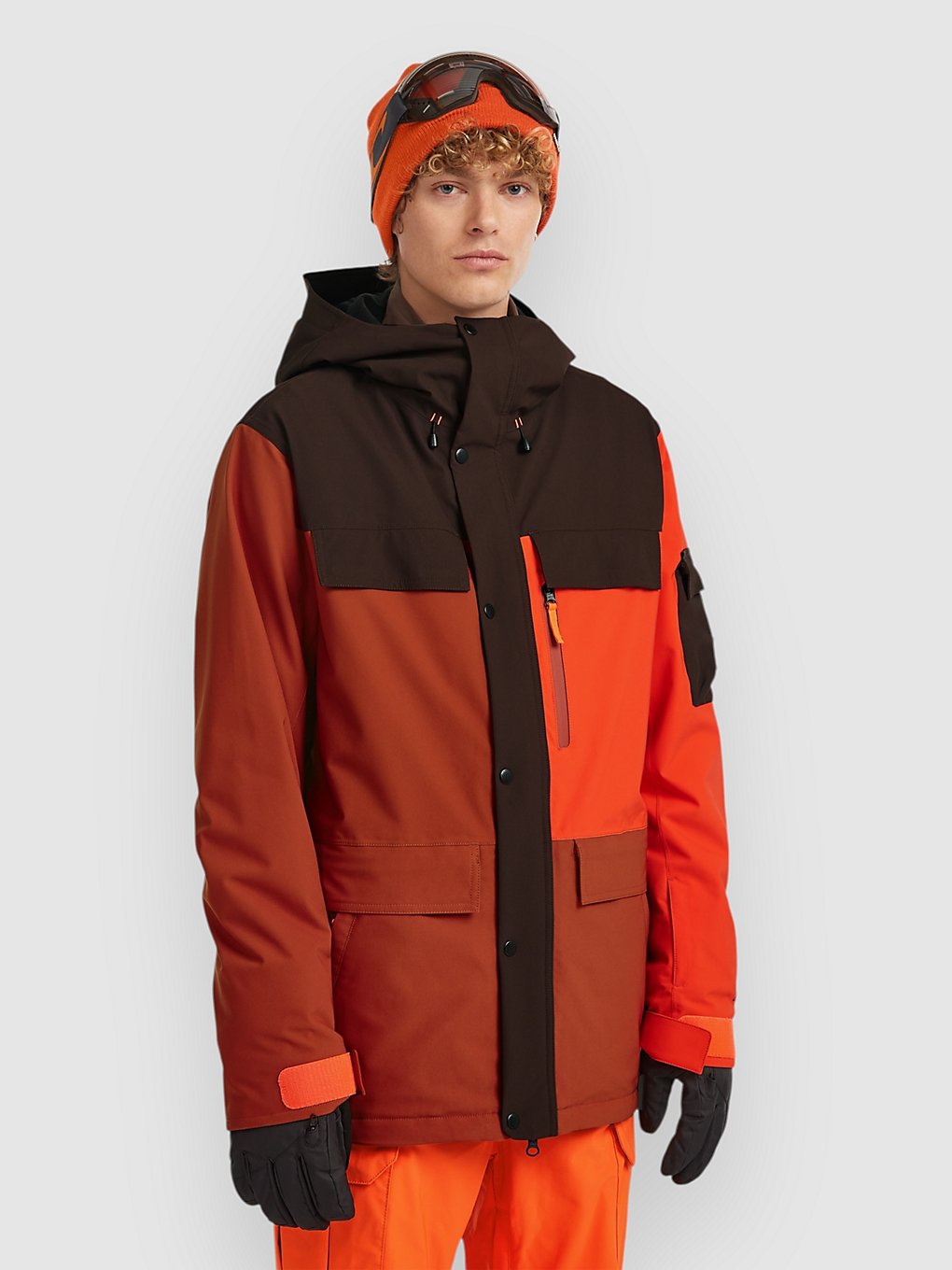 O'Neill Fwc'Peak Pro Jacket bonfire colour block