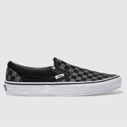 Vans Classic Slip On Trainers in Black & Grey