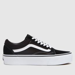 Vans Old Skool Platform Trainers in Black & White