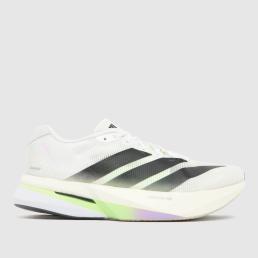 adidas Adizero Boston 13 Trainers in White & Black