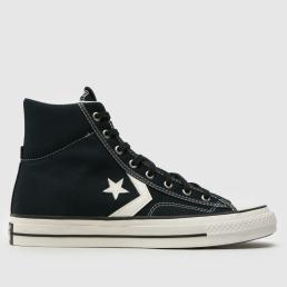 Converse Star Player 76 Hi Trainers in Black & White