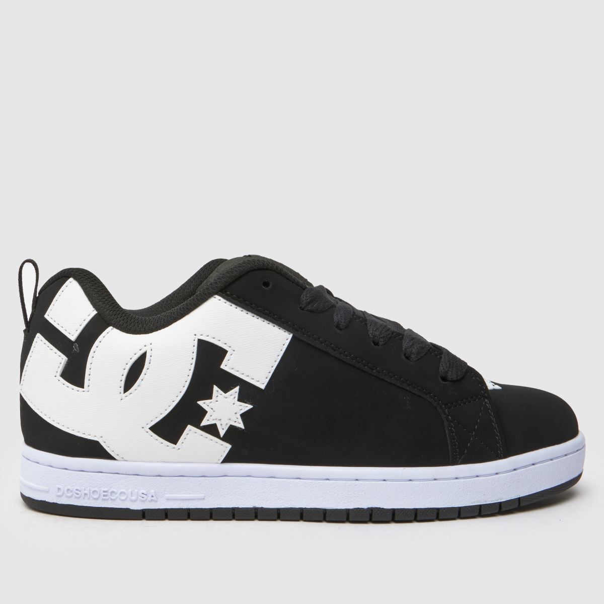 DC Court Graffik Trainers in Black & White