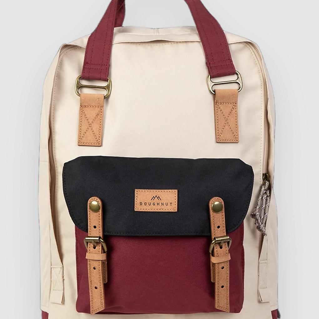 Doughnut Macaroon Large Backpack stone x wine