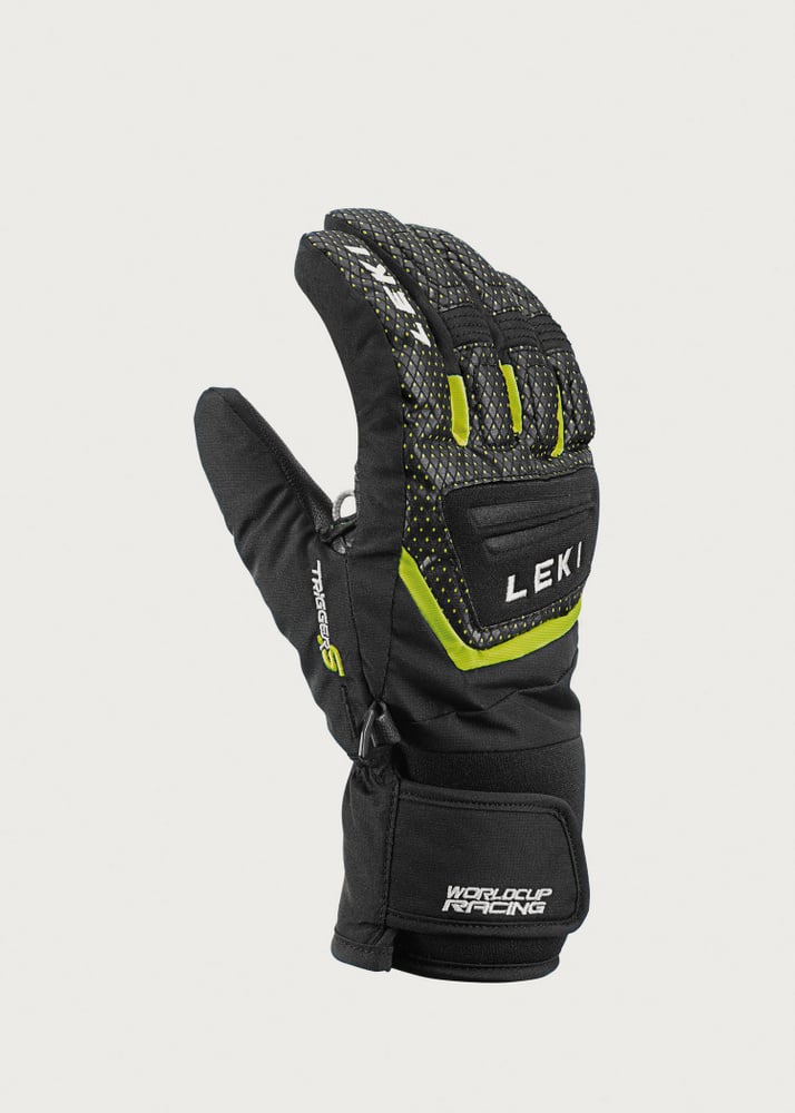Leki World Cup S Junior Gloves - Black/Ice Lemon - Size 5 1 Leki World Cup S Junior Gloves - Black/Ice Lemon - Size 5