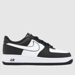Nike Air Force 1 Trainers in Black & White