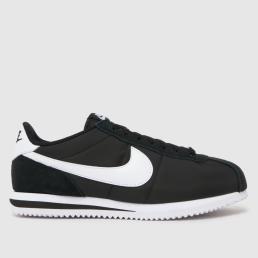 Nike Cortez Trainers in Black & White