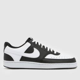Nike Court Vision Trainers in White & Black