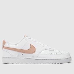 Nike Court Vision Trainers in White & Pink