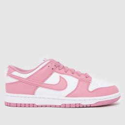 Nike Dunk Trainers in White & Pink