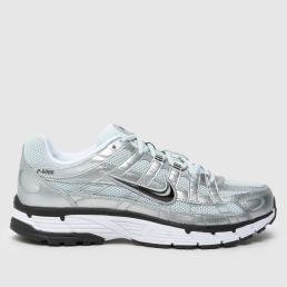 Nike P-6000 Trainers in Black & Silver