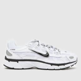 Nike P-6000 Trainers in White & Black