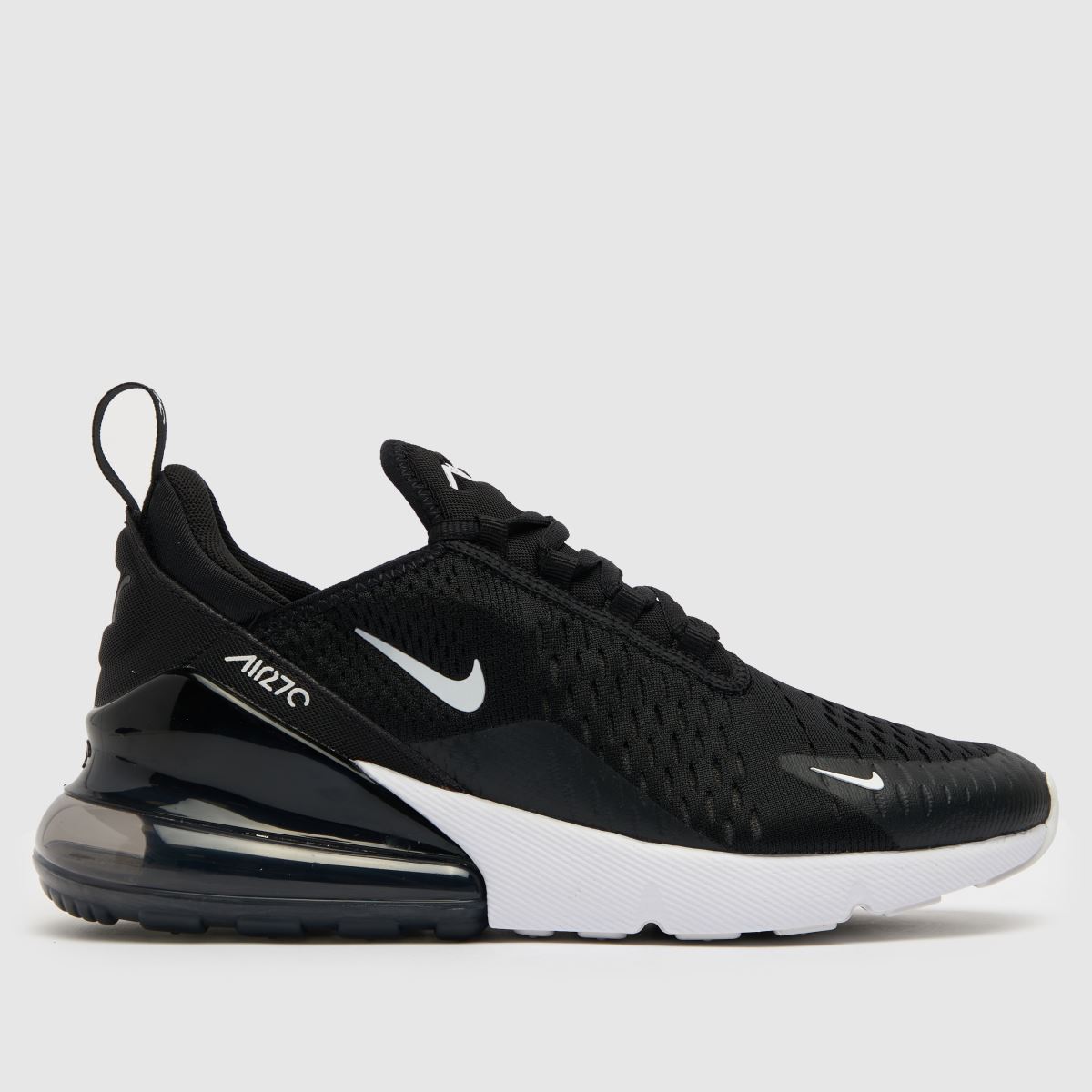 Nike Women's Air Max 270 Trainers in Black & White, Size: 4