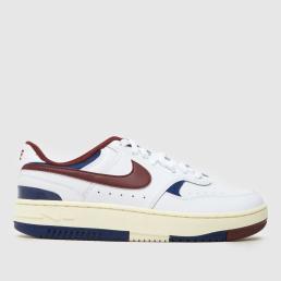 Nike Women's Gamma Force Trainers in White & Burgundy, Leather/Suede, Size: 3