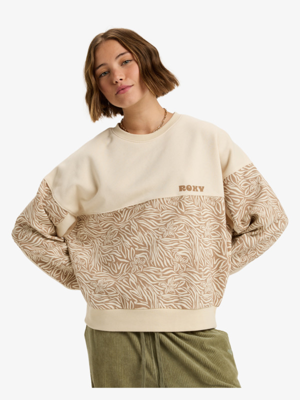 Roxy Gone Wild Block - Fleece With Printed Block For Women