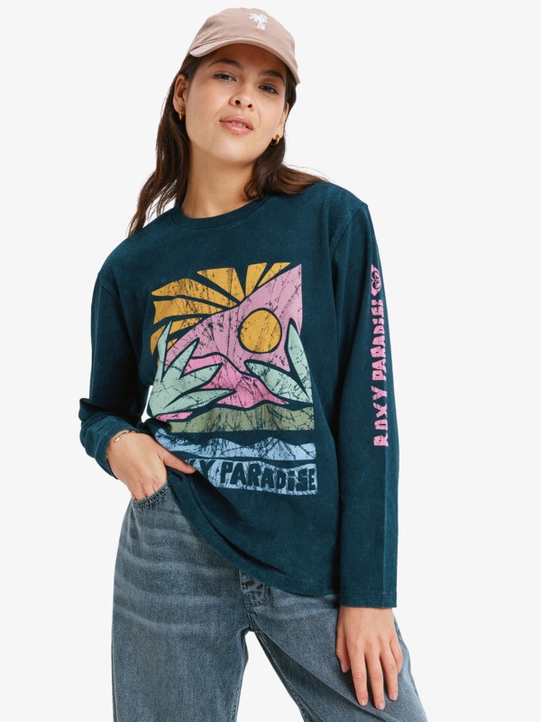 Roxy Hangloose Washed - Long Sleeve T-Shirt For Women 1 Roxy Hangloose Washed - Long Sleeve T-Shirt For Women