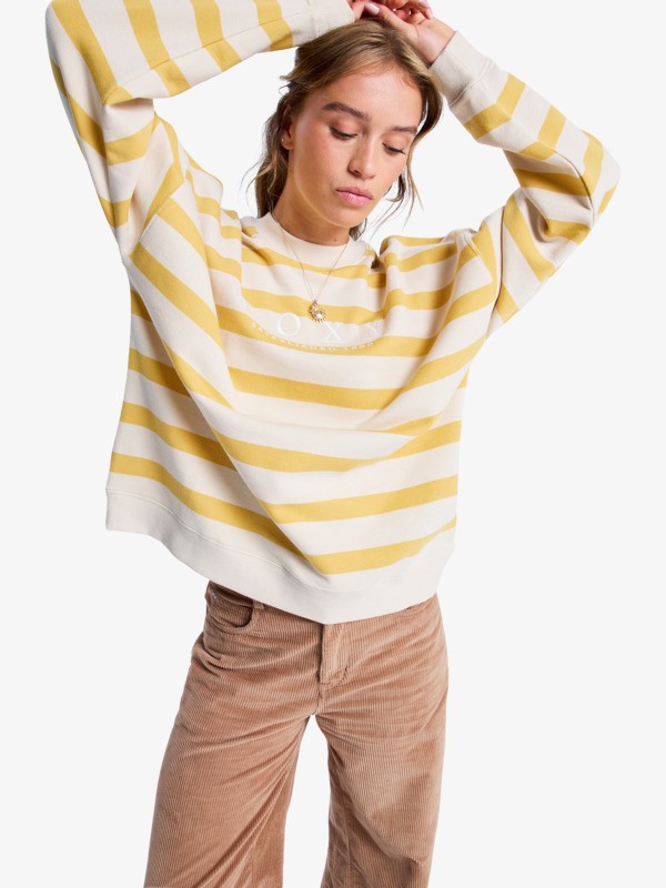 Roxy Strictly Stripes Oversized - Oversized Striped Sweatshirt For Women