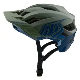 Troy Lee Designs Flowline SE Mips Mountain Bike Helmet Badge Olive/Indigo