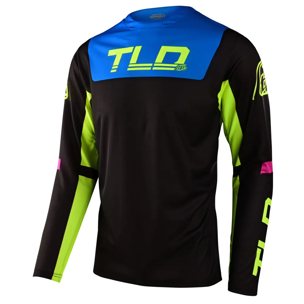 Troy Lee Designs Sprint LS MTB Jersey Fractura Black/Yellow