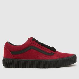 Vans Old Skool Creeper Trainers in Red
