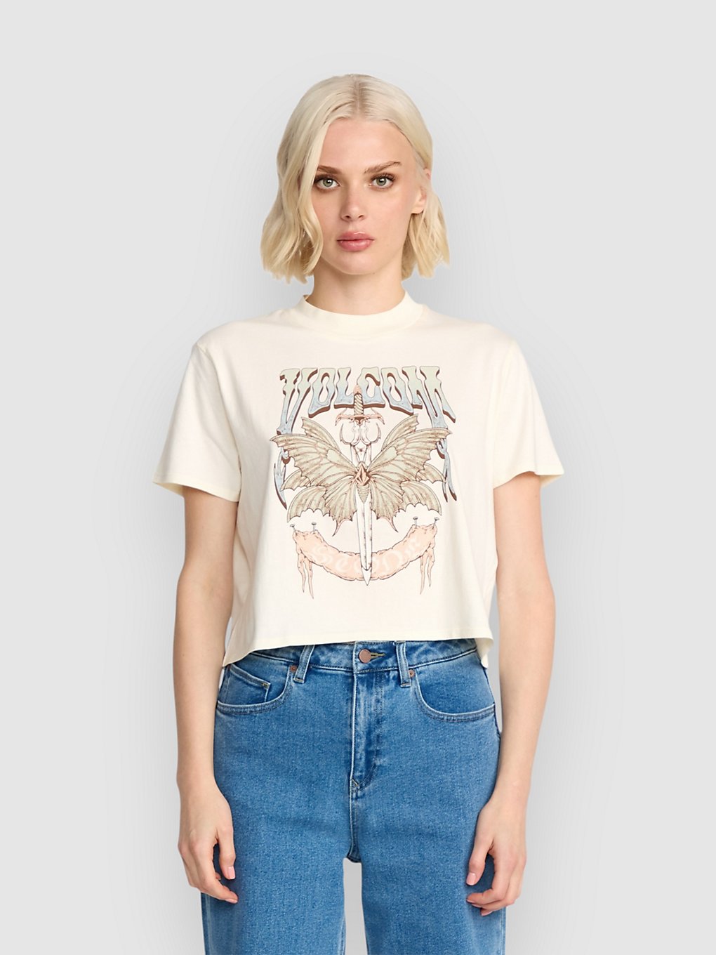 Volcom Dial Crop T-Shirt bone 8 Volcom Dial Crop T-Shirt bone