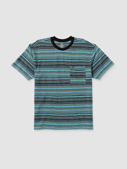 Volcom Slide Stone Crew T-Shirt dark black heather